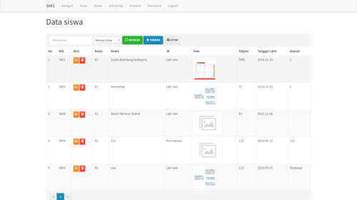 Source Code Sistem Informasi Monitoring Siswa PHP