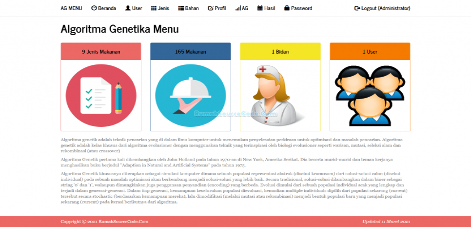 Source Code AG Menu Dashboard
