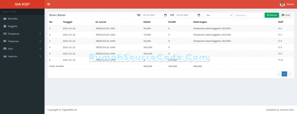 SIA KSP PHP Buku Besar