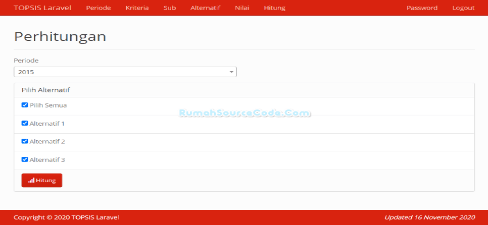 TOPSIS Laravel Perhitungan Form